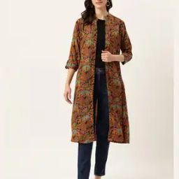 Floral Print Front-Open Shrug-picture-5