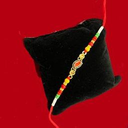 Gold-Plated Stone-Studded Tie-Up Rakhi-16