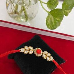 Gold-Plated Stone-Studded Tie-Up Rakhi-image-15