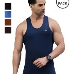 Pack of 5 Men Sleeveless Vests-image-50