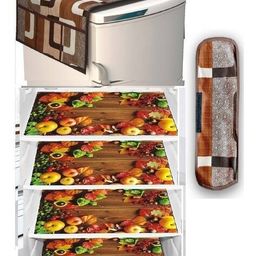 the lions share Set of 4 Printed Fridge Mats with Top & Handle Cover image 1