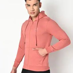 Zip-Front Hoodie with Placement Logo-image-24
