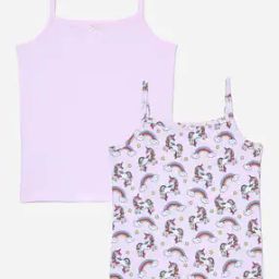 Girls Pack of 2 Square-Neck Camisoles-1