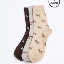 Men Printed Crew Length Socks Pack of 3-image-86