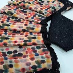Women Printed Saree with Cut-Out  Border-image-56