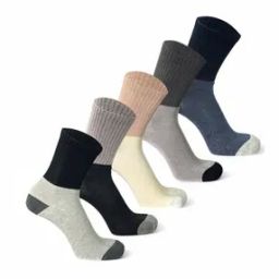 Men Pack of 5 Knitted Mid-Calf Length Cotton Socks-image-87