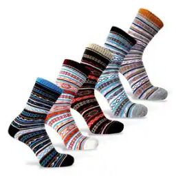 Men Pack of 5 Knitted Mid-Calf Length Cotton Socks-image-40