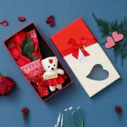Roses Bouquet Teddy Bear Gift Box-image-46