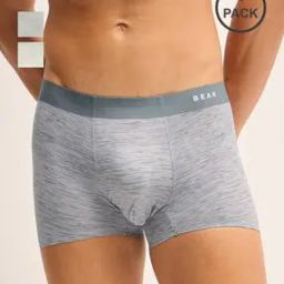 Men Pack of 3 Trunks with Elasticated Waistband-picture-22