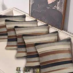 Pack of 5 Striped Cushion Covers 16" x 16"-picture-19