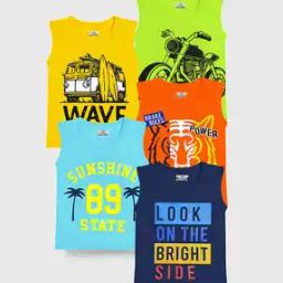 Pack of 5 Round-Neck T-Shirt-image-66