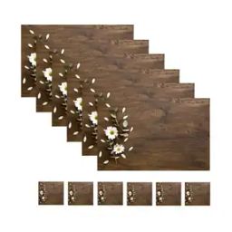 Waterproof Placemats with 6 Pcs Tea Coasters Set -image-90