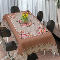cread craft Floral Print Rectangular Table Cover image 1