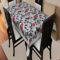 Floral Print 4-Seater Anti Slip Rectangular Table Cover-image-81
