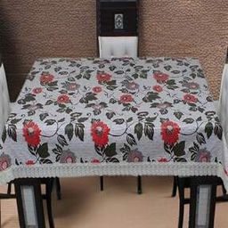 Floral Print 4-Seater Anti Slip Rectangular Table Cover-image-97
