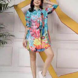 Women Printed Shirt Dress-image-19
