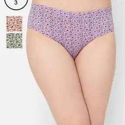 Pack of 3 Women Floral Print Hipsters with Elasticated Waist-picture-25
