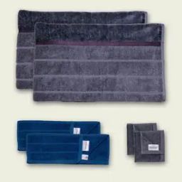 Set of 6 Striped Hand & Face Towel Set-image-61