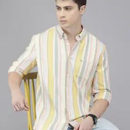 Men Striped Slim Fit Shirt with Patch Pocket-picture-11