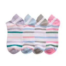 Women Pack of 4 Striped Ankle-Length Socks-image-44