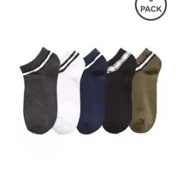Women Pack of 5 Striped Ankle-Length Socks-image-76