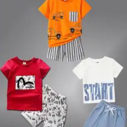 Pack of 3 Shorts & T-Shirt Set-17