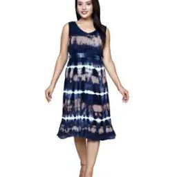 Tie & Dye A-Line Dress-image-32