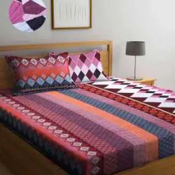 Printed Double Size Fitted Bedsheet-image-22