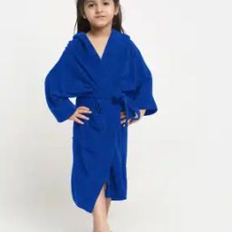 Hooded Bathrobe with Pocket & Adjustable Belt-17