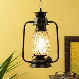 Mosaic Glass Lantern Hanging  Lamp-image-10