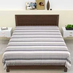 120 TC Striped Cotton Double Bedcover-image-10
