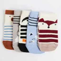 Girls Patterned Socks - Pack of 5-picture-17