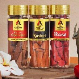 Combo Natural Incense Dhoop Cone Pack of 3-image-1