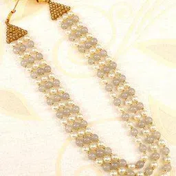 Women Multistrand Mala with Brooch-picture-19