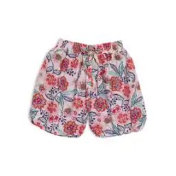 Girls Floral Print Skorts with Elasticated Waistband-picture-22
