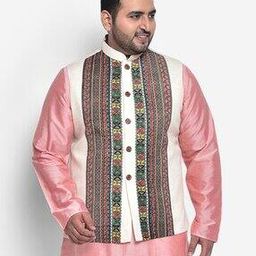 Printed Nehru Jacket with Welt Pockets-39