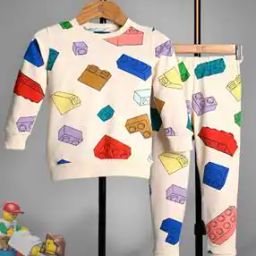 Boys Lego Print Pants & Sweatshirt Set-53