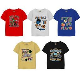 Regular Fit Pack of 5 Graphic Print T-Shirt-image-9