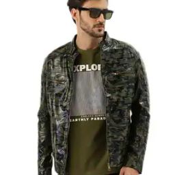 Camouflage Print Bikers Jacket-picture-17