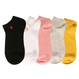 Women Pack of 5 Woven Ankle-Length Socks-image-61