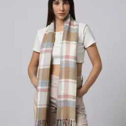 Women Checked Scarf-61