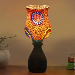 Glass Table Lamp with Natural Wooden Base-image-43