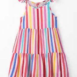 Striped Sleeveless Fit & Flare Dress-image-75