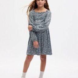Girls Floral Print Fit & Flare Dress-image-57