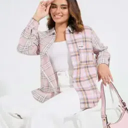 styli Women Checked Oversized Fit Shirt-picture-27