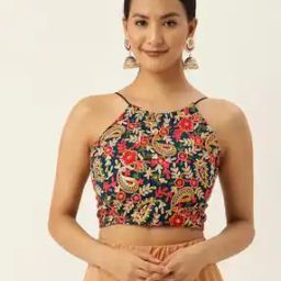 Women Embroidered Back Open Blouse-picture-43