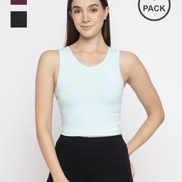 Pack Of 3 Women Tank Top with Round Neck-image-51