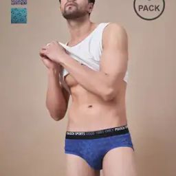 Men Pack of 3 Printed Briefs with Logo Waistband-picture-37