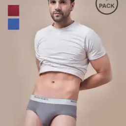 Men Pack of 3 Briefs with Logo Waistband-18