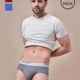 Men Pack of 3 Briefs with Logo Waistband-image-51